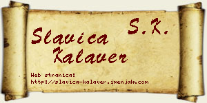 Slavica Kalaver vizit kartica